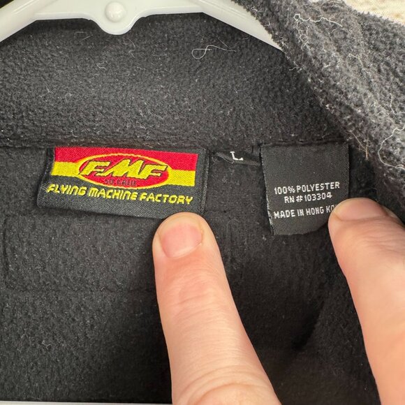 FMF‎ Racing Fleece Full Zip Vest Men's Size Large Black - Picture 9 of 11